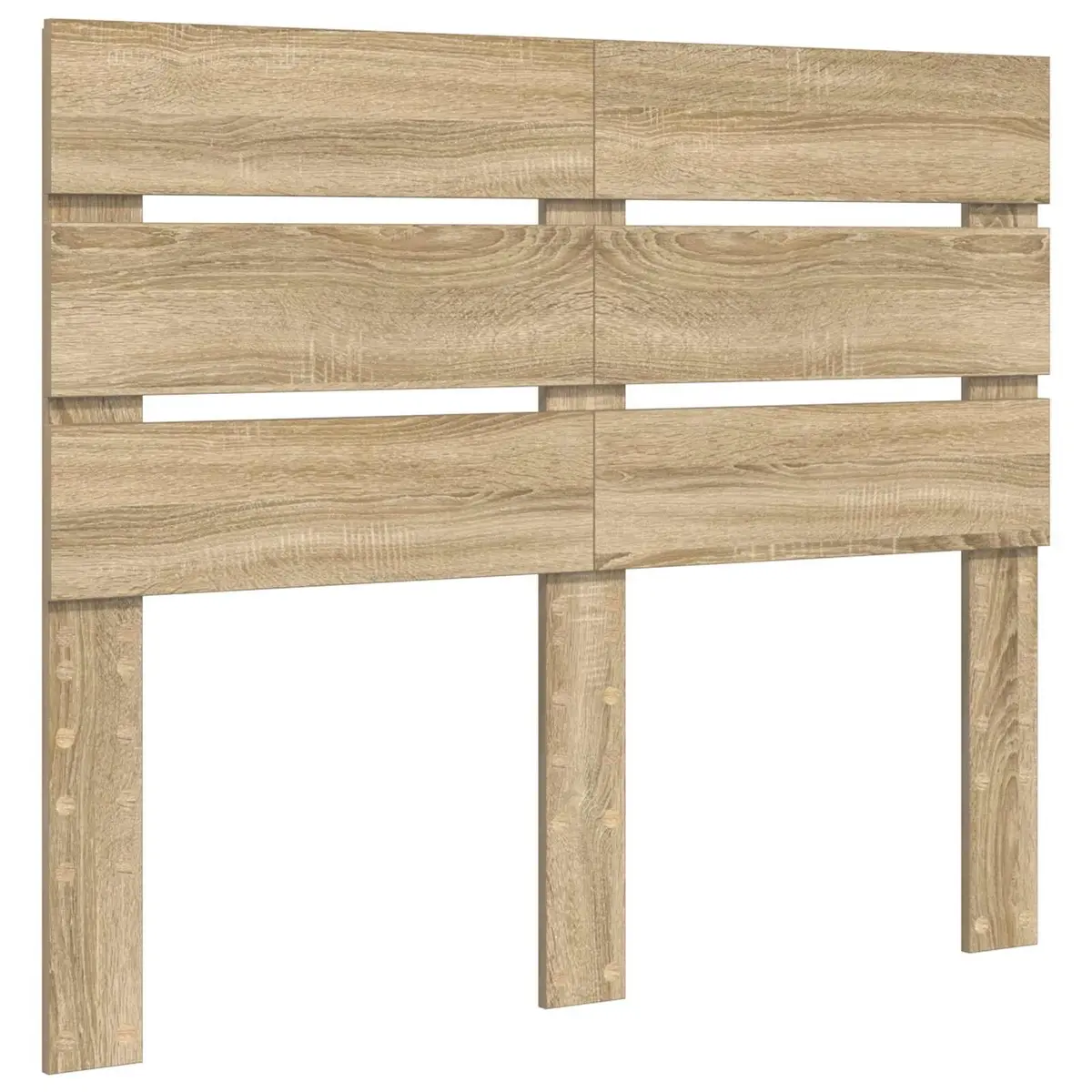 Brown Rectangular Engineered Wood Headboard