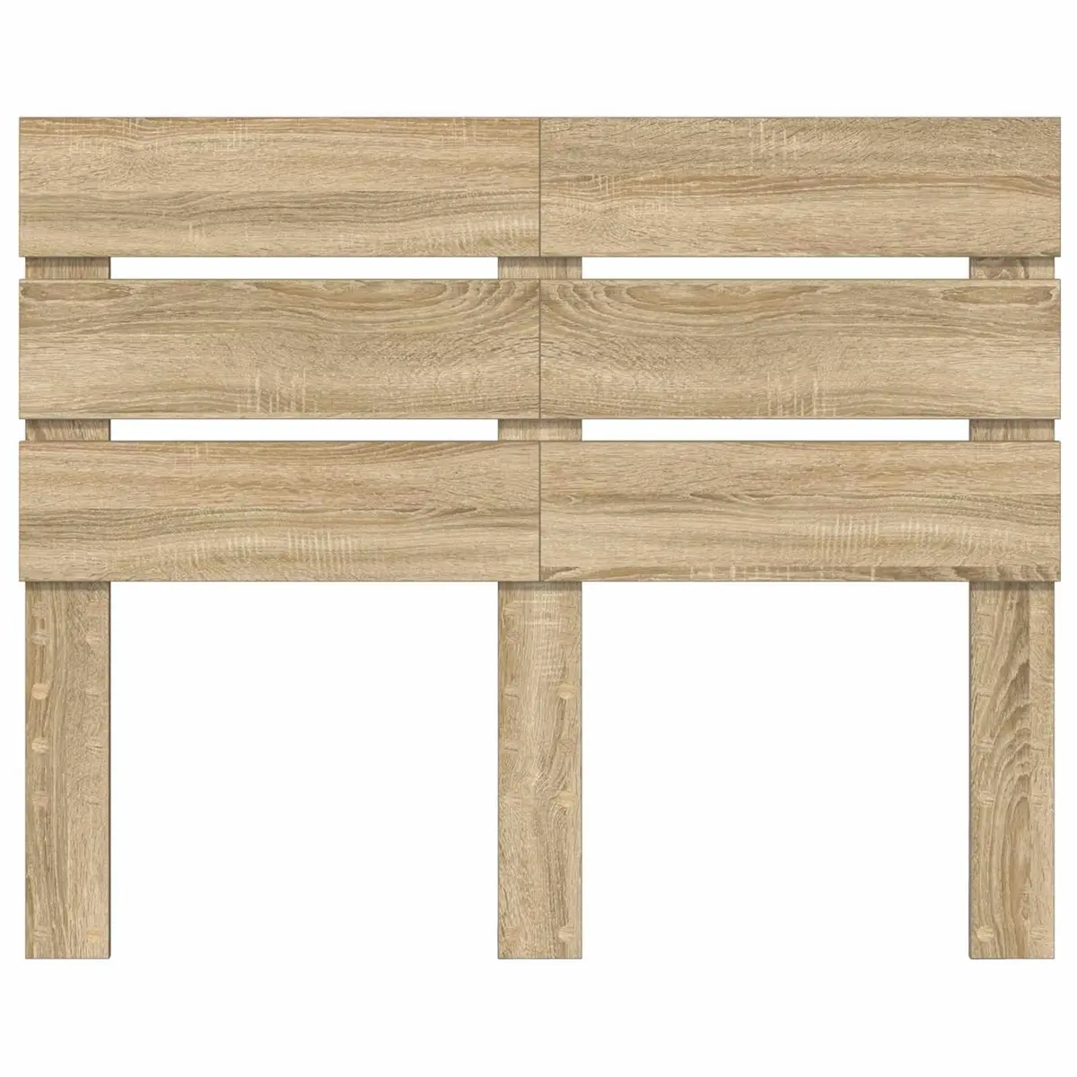 Brown Rectangular Engineered Wood Headboard
