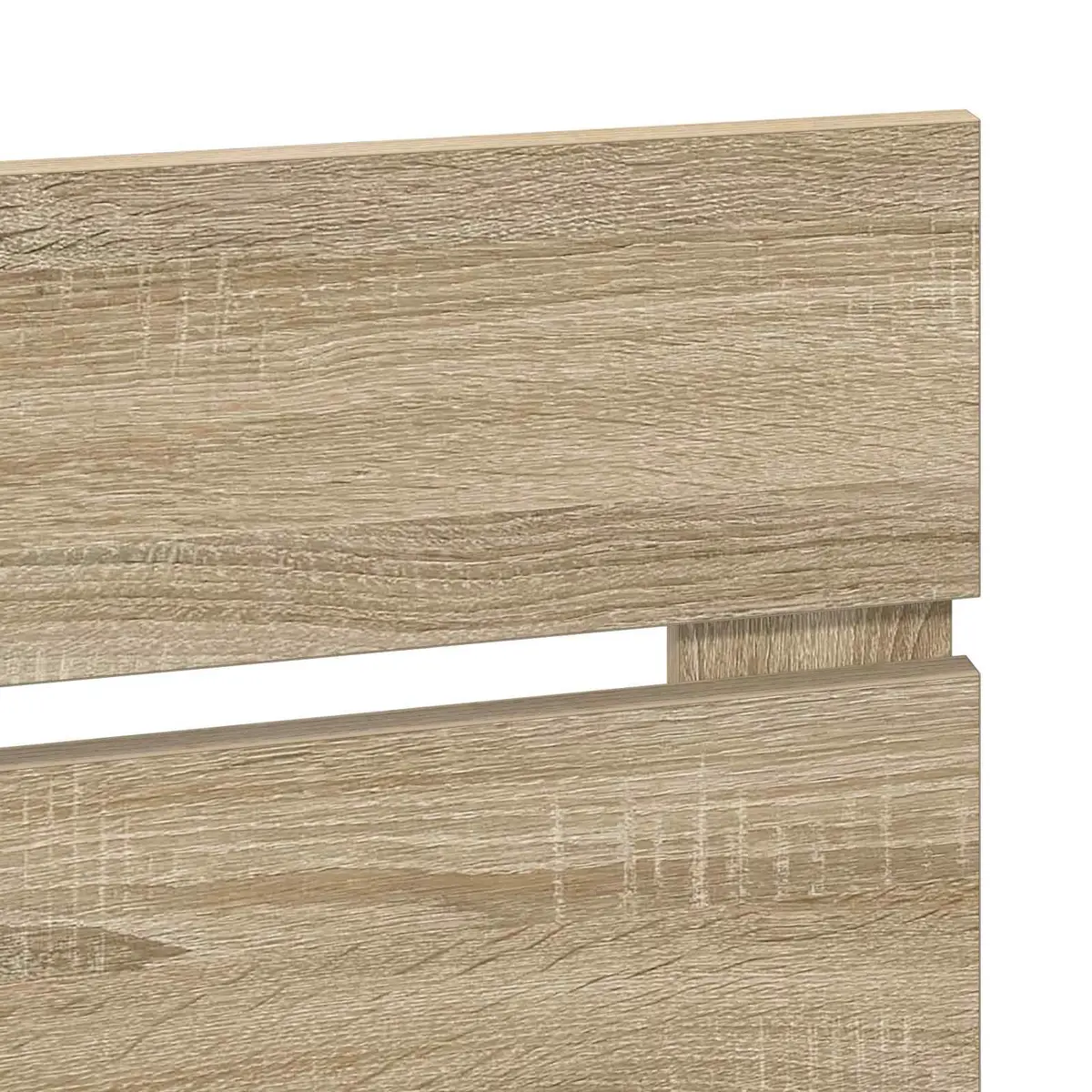 Brown Rectangular Engineered Wood Headboard