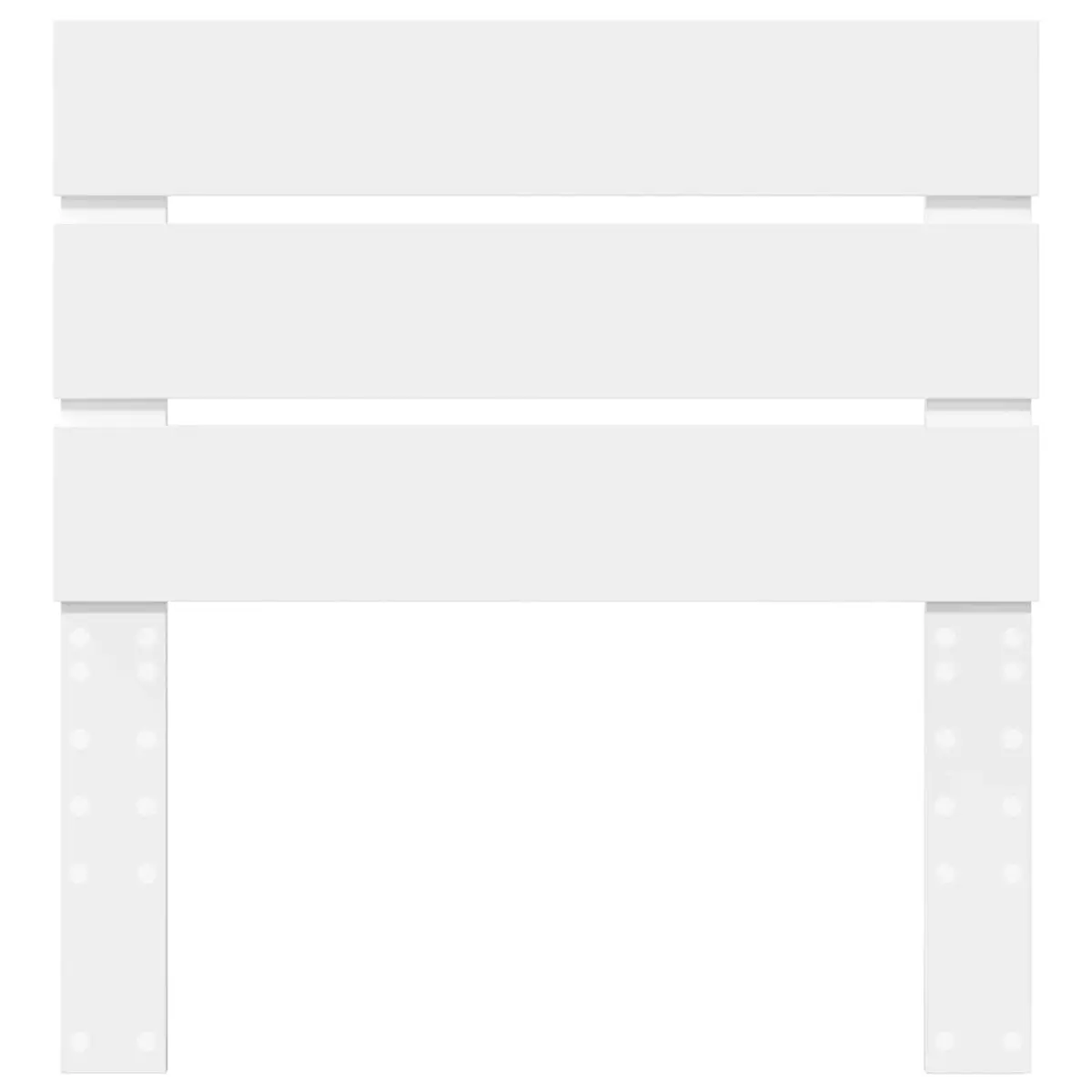 Engineered Wood Headboard, Rectangular, Modern, White Finish