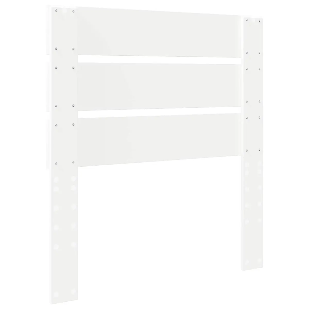 Engineered Wood Headboard, Rectangular, Modern, White Finish