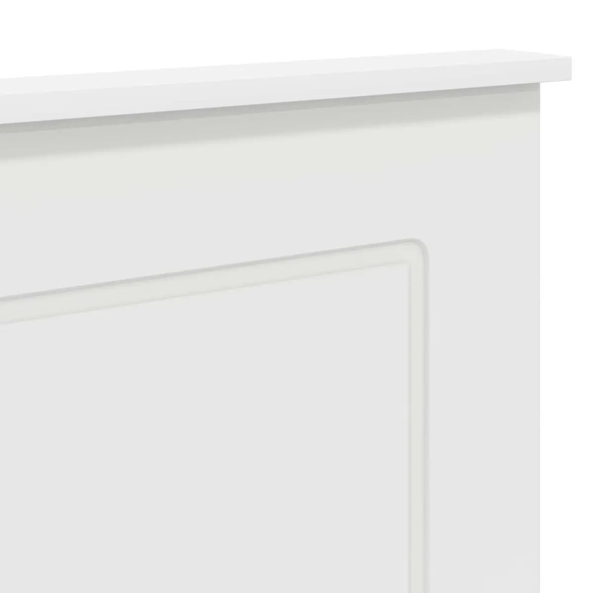 100 cm White Engineered Wood Headboard for Wall-Mounting