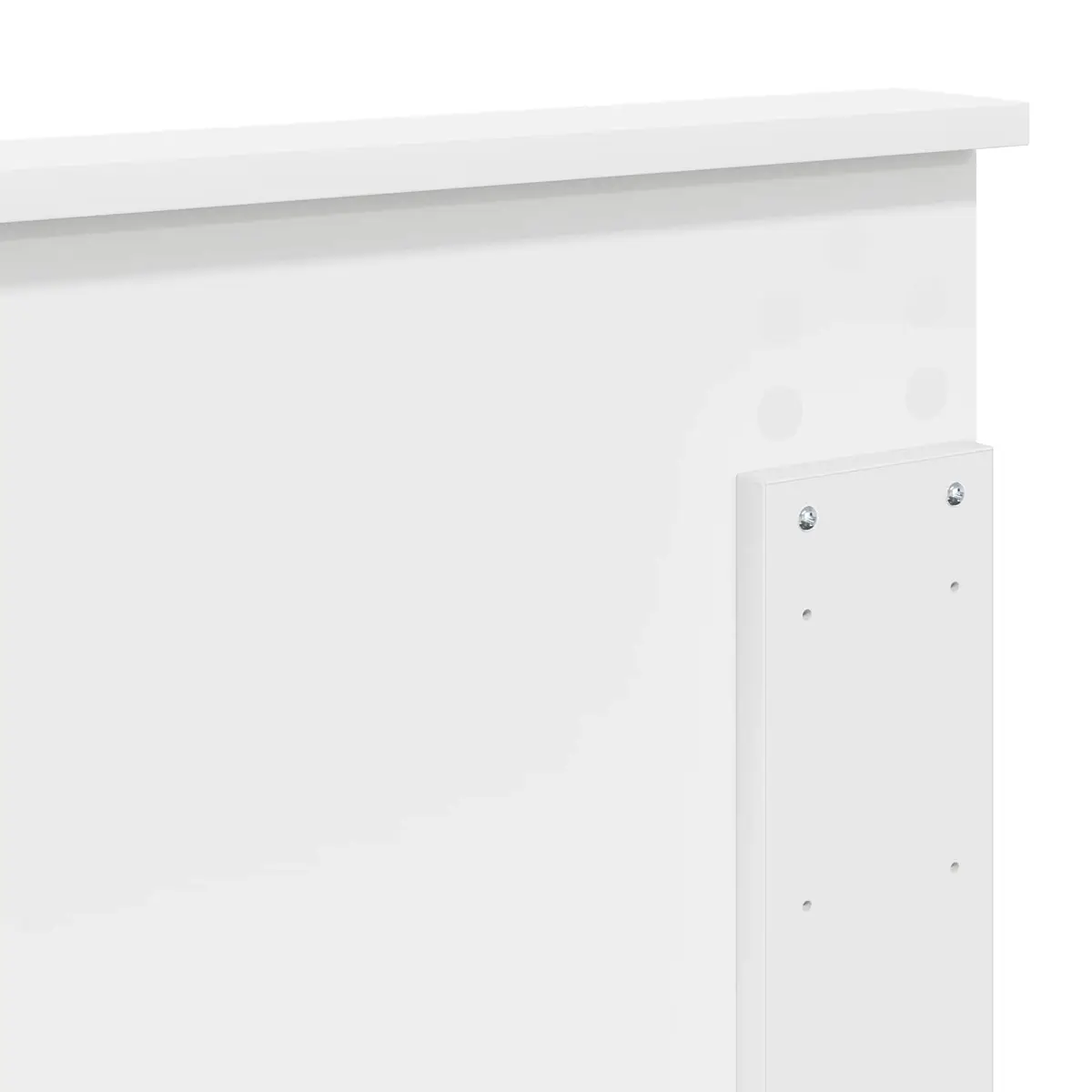 100 cm White Engineered Wood Headboard for Wall-Mounting