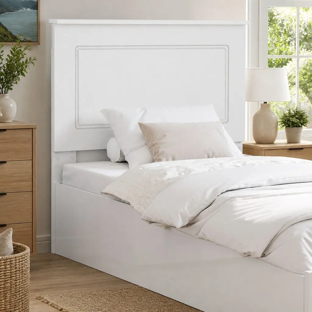 White Wall-Mounted Headboard 100 cm