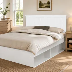 Specifications for 150cm White Engineered Wood Headboard