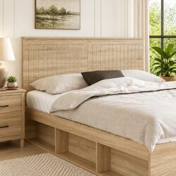 150 cm Brown Headboard: Engineered Wood Construction