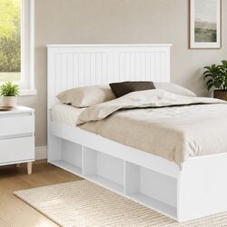 Specifications of the White Engineered Wood Headboard 135cm