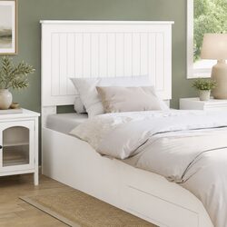 White Engineered Wood Headboard 90cm with Instructions