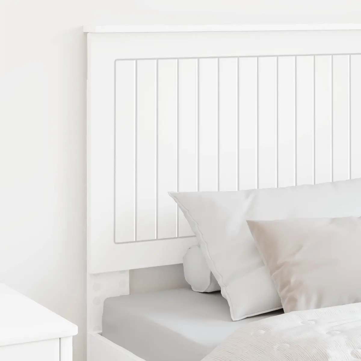 White Engineered Wood Headboard 90cm with Instructions