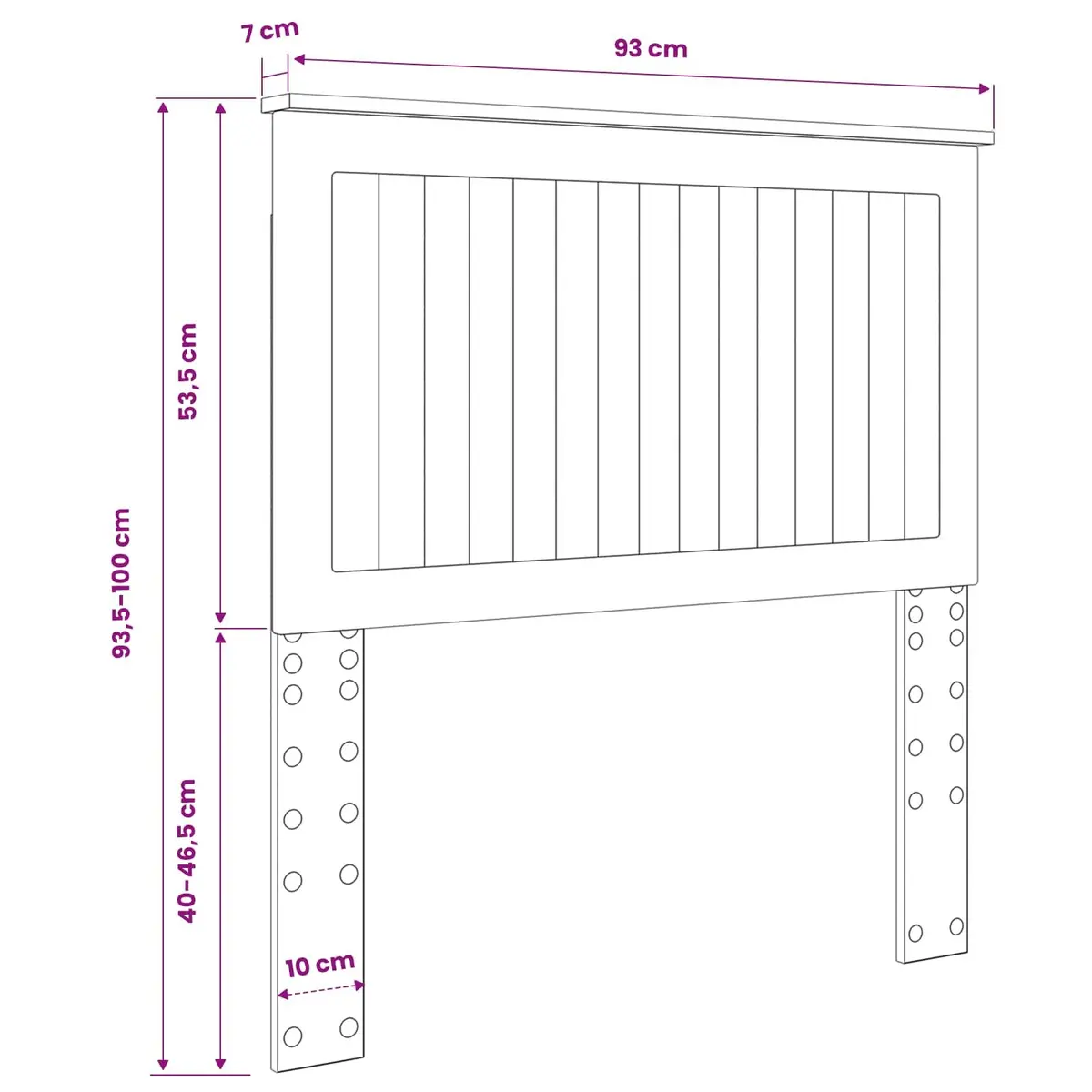 90cm Modern Engineered Wood Headboard