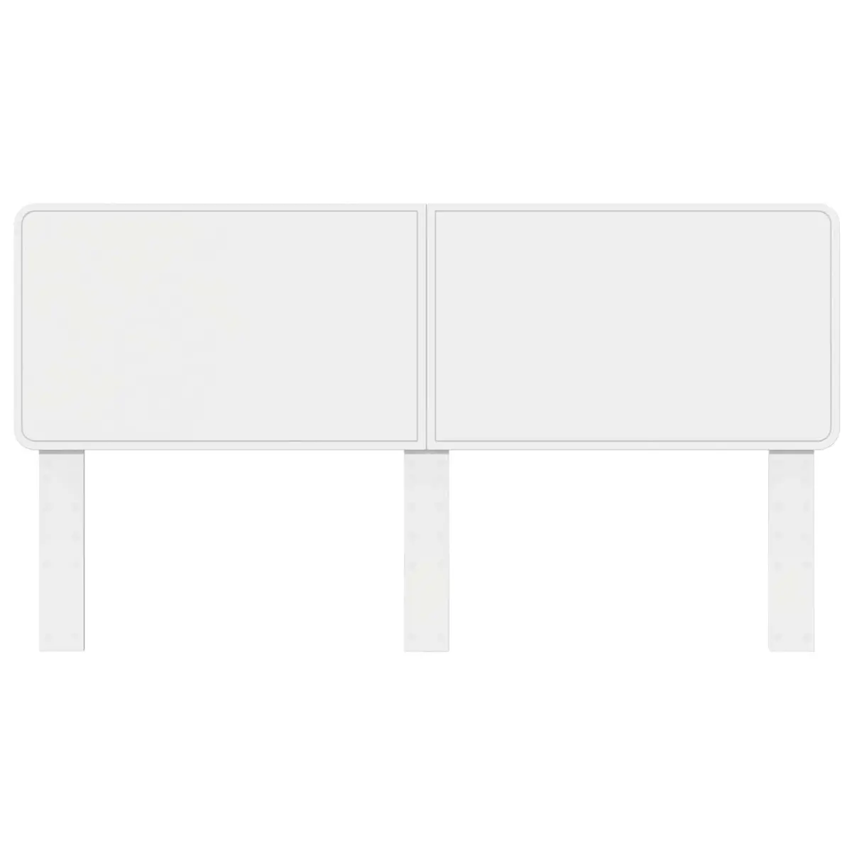 Rectangular White Engineered Wood Headboard