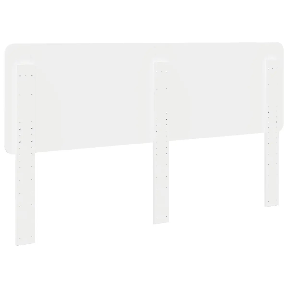 Rectangular White Engineered Wood Headboard