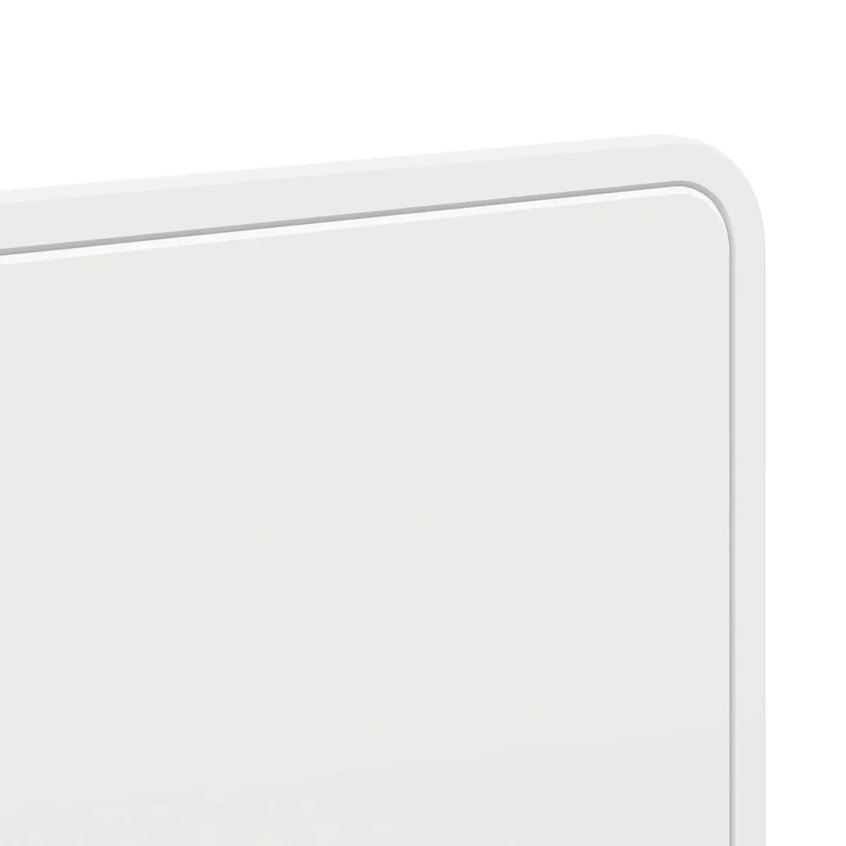 Rectangular White Engineered Wood Headboard