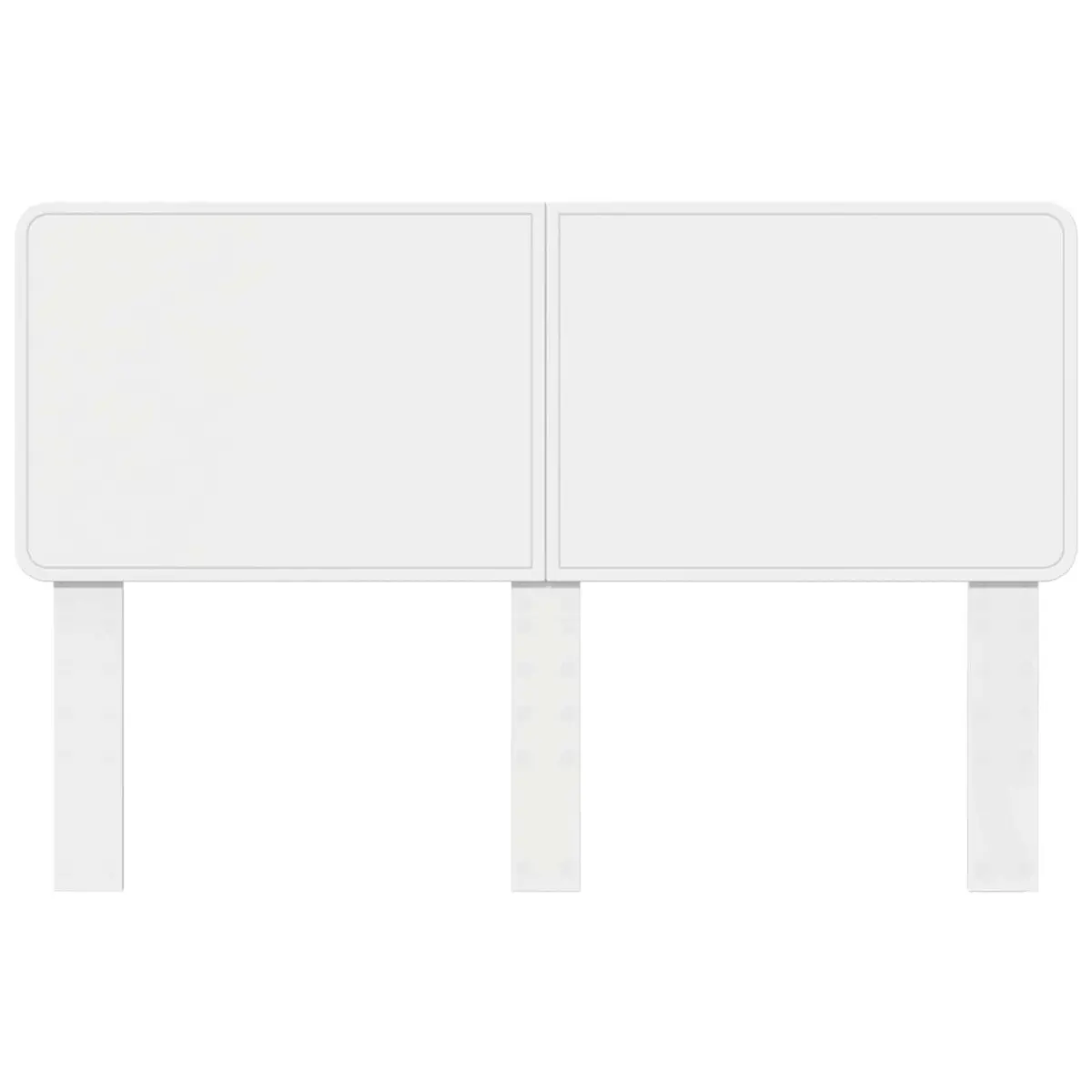 White Engineered Wood Headboard