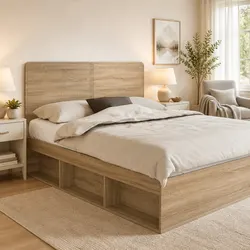 Sonoma Oak Brown Headboard - Engineered Wood Rectangle