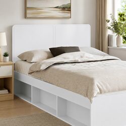 Specifications of White Engineered Wood Rectangle Headboard
