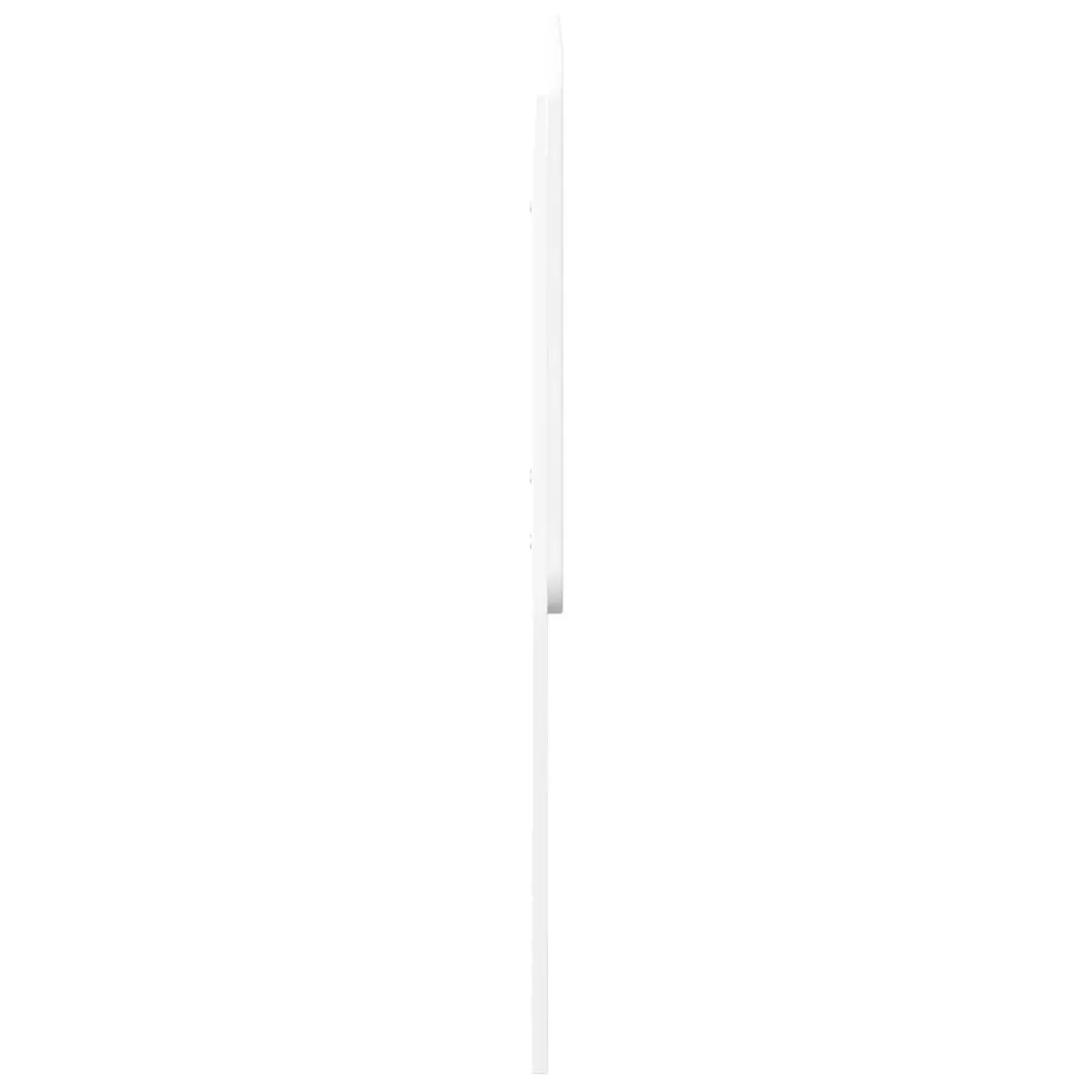 White Engineered Wood Rectangle Headboard