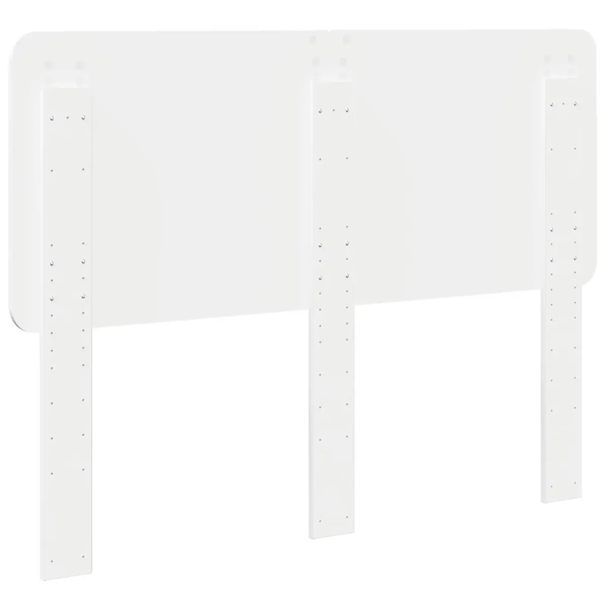 White Engineered Wood Rectangle Headboard