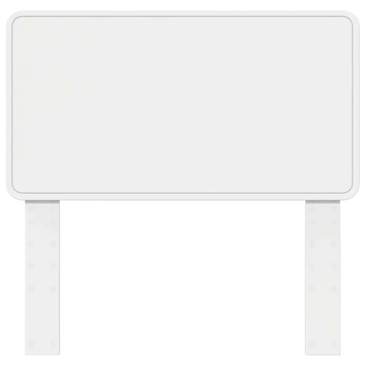 White Engineered Wood Rectangular Headboard