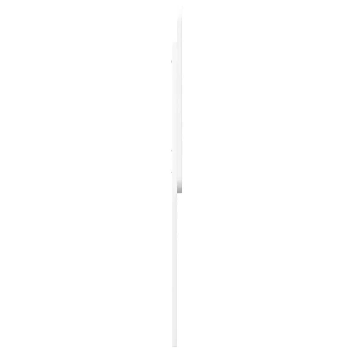 White Engineered Wood Rectangular Headboard
