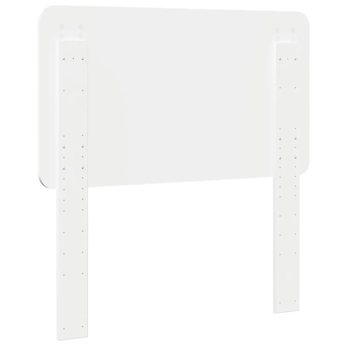 White Engineered Wood Rectangular Headboard