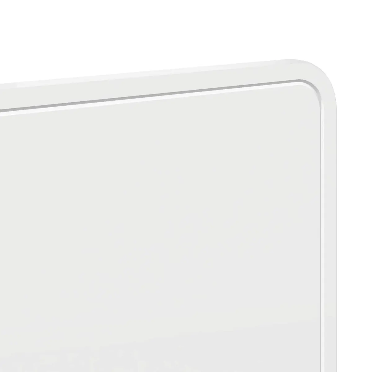White Engineered Wood Rectangular Headboard