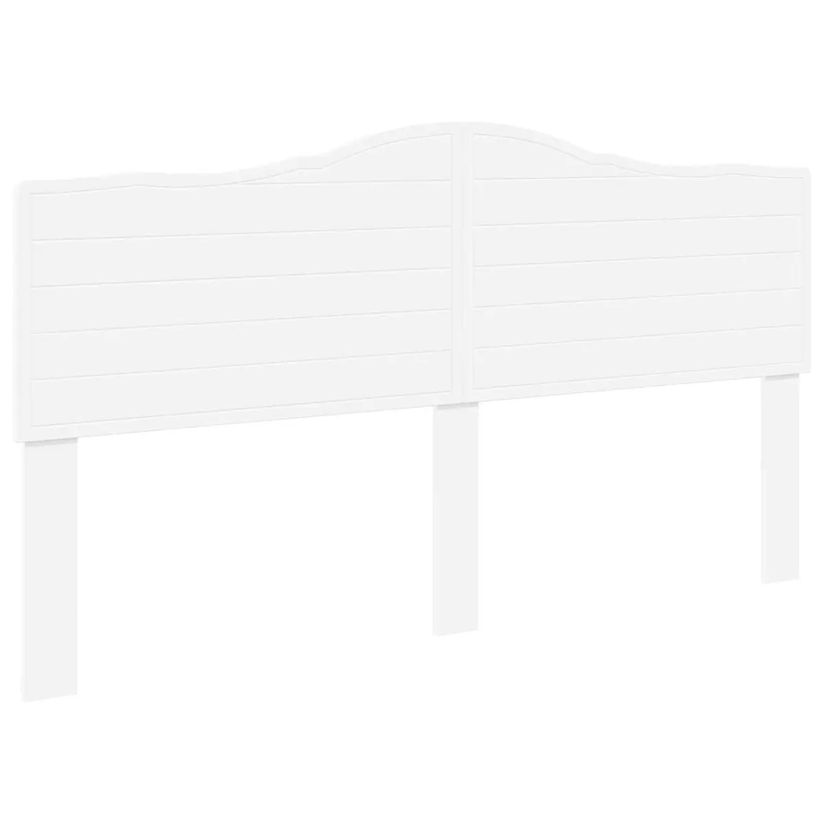 White Headboard with Engineered Wood, Wall Mounted