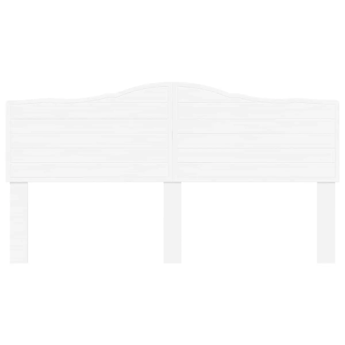 White Headboard with Engineered Wood, Wall Mounted