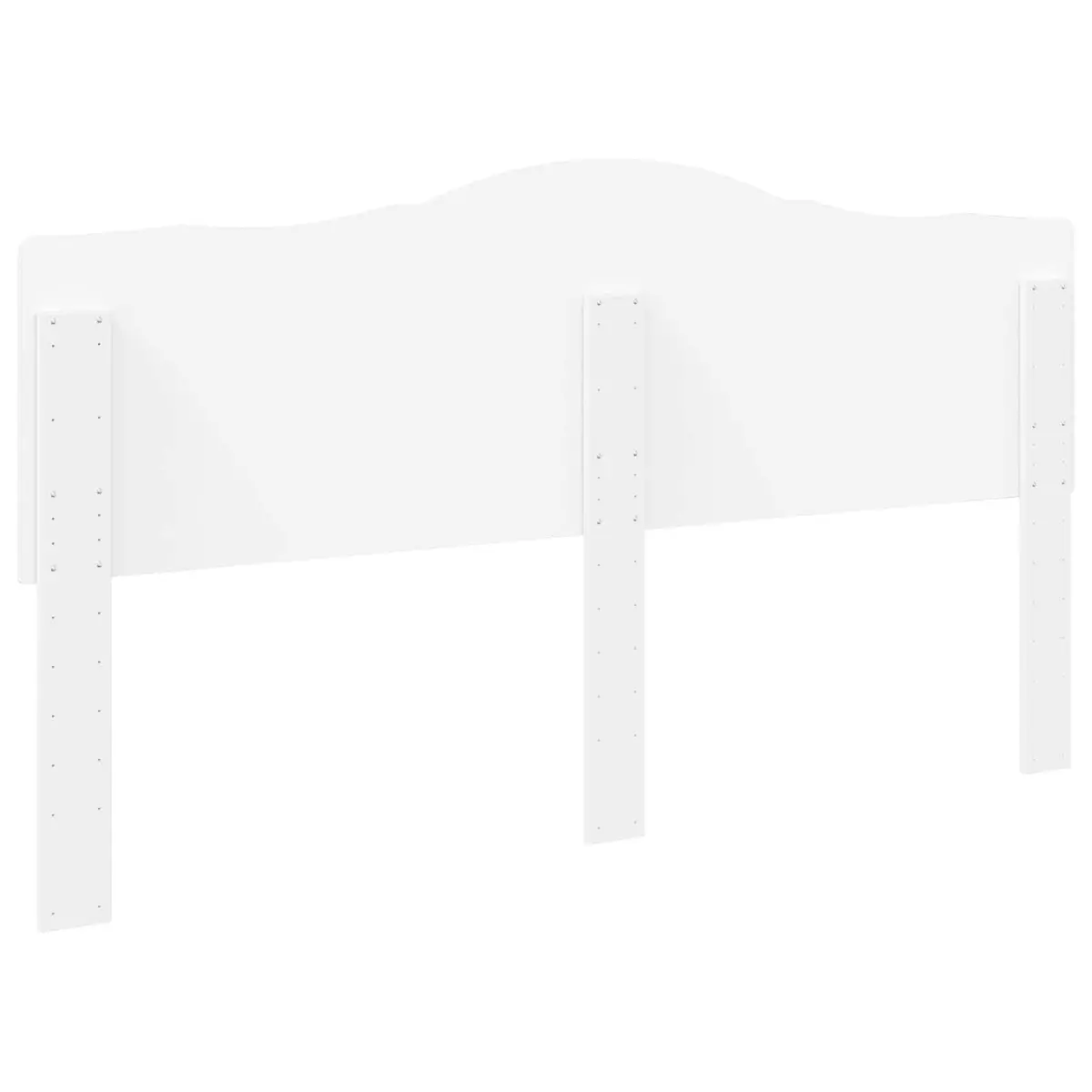 White Headboard with Engineered Wood, Wall Mounted