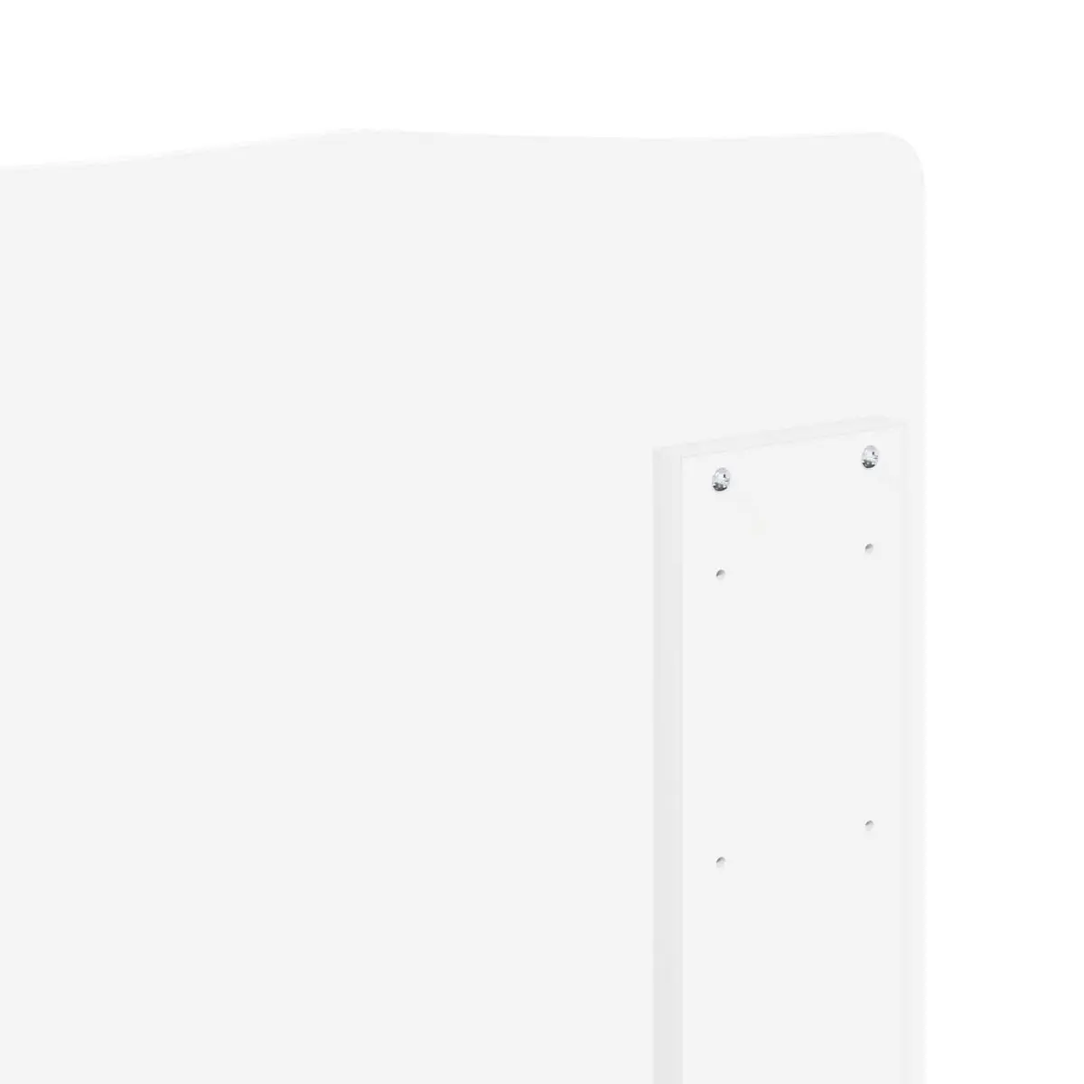 White Headboard with Engineered Wood, Wall Mounted