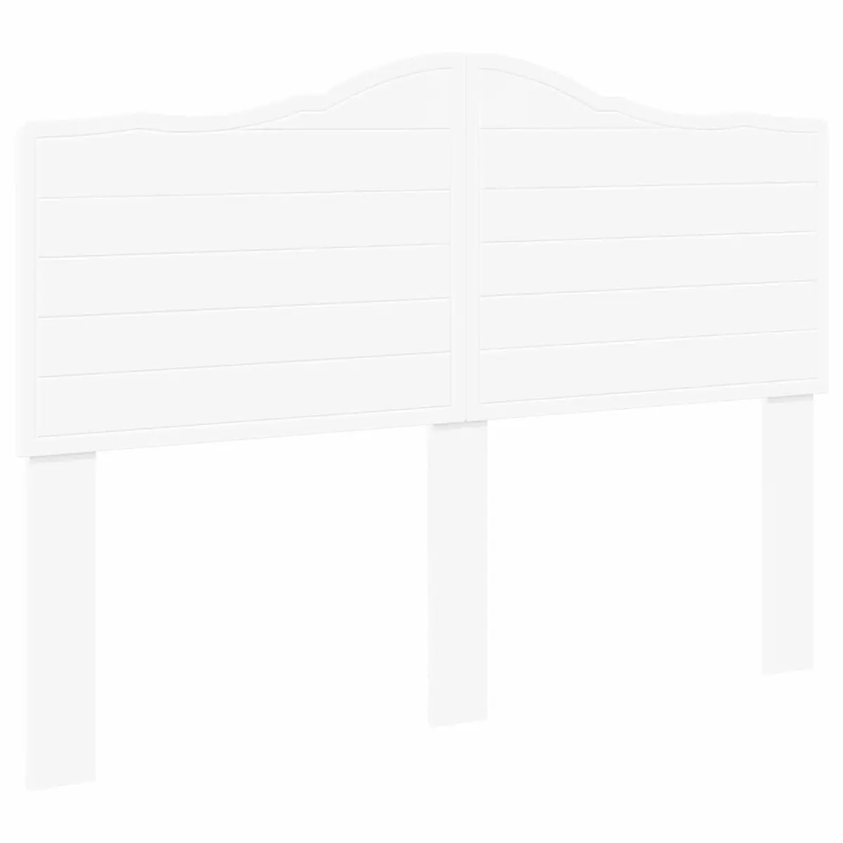 Engineered Wood Wall-Mounted White Headboard, 1x Included