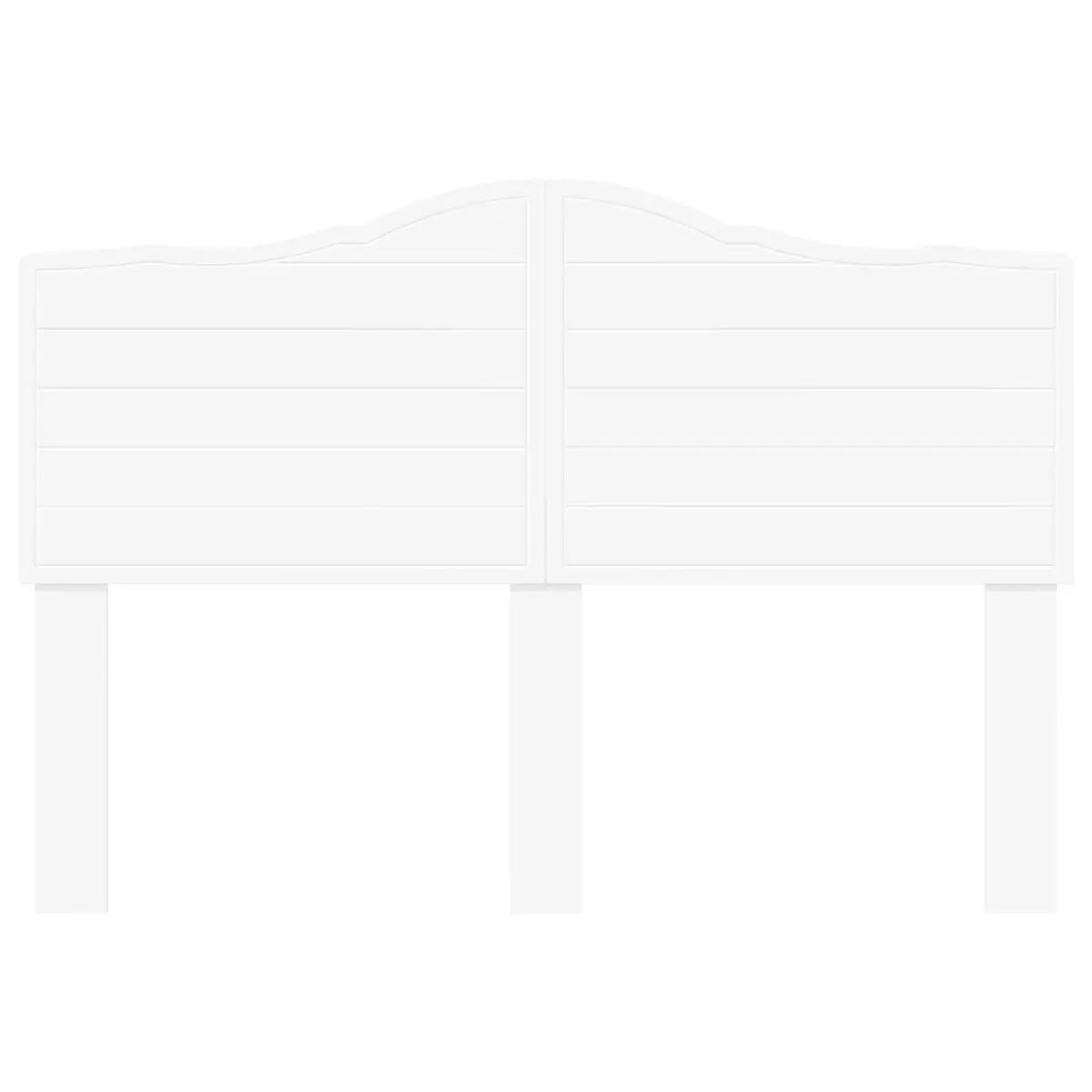 Engineered Wood Wall-Mounted White Headboard, 1x Included