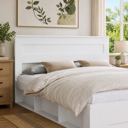 Specifications of White Engineered Wood Headboard