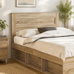 Brown Engineered Wood Headboard – Modern Minimalist Design
