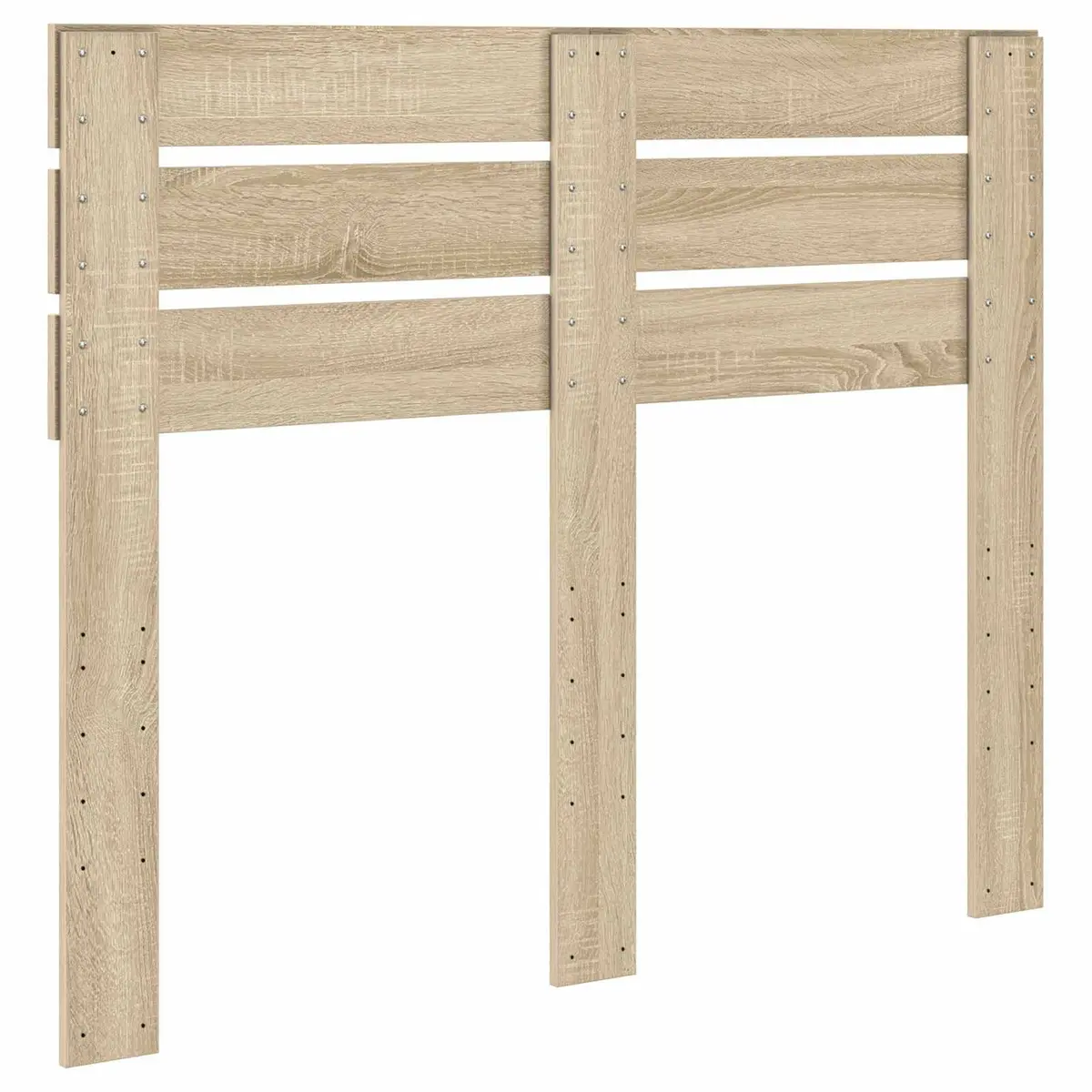 Modern Headboard Brown Engineered Wood Bedroom Furniture Rectangular Design