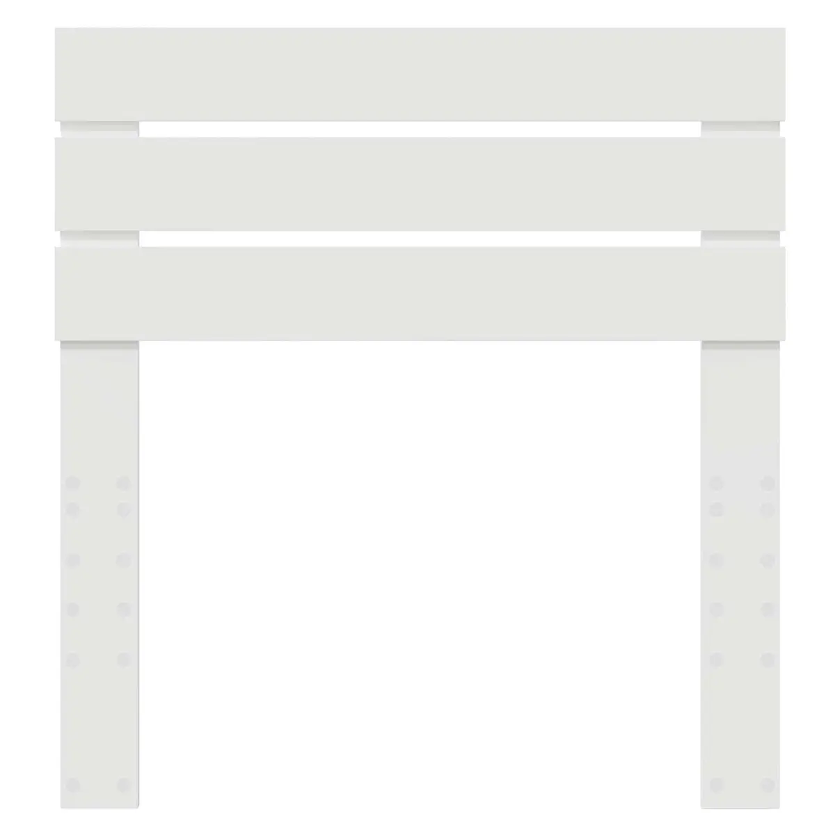 White Engineered Wood Headboard Modern Bedroom Rectangular Design Stylish Décor
