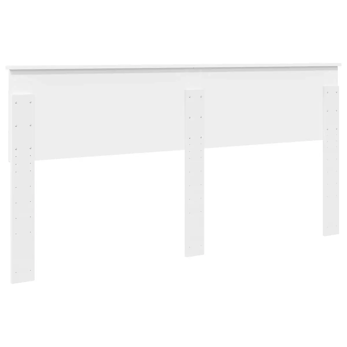 White Rectangular Engineered Wood Headboard