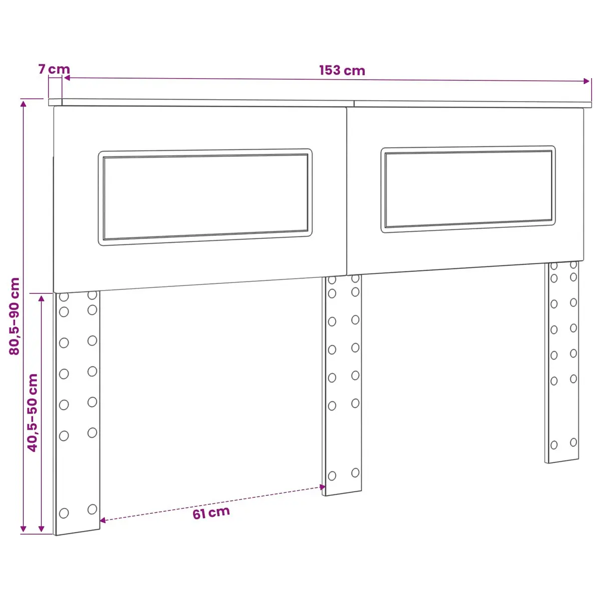 Engineered Wood Brown Headboard with Easy Care
