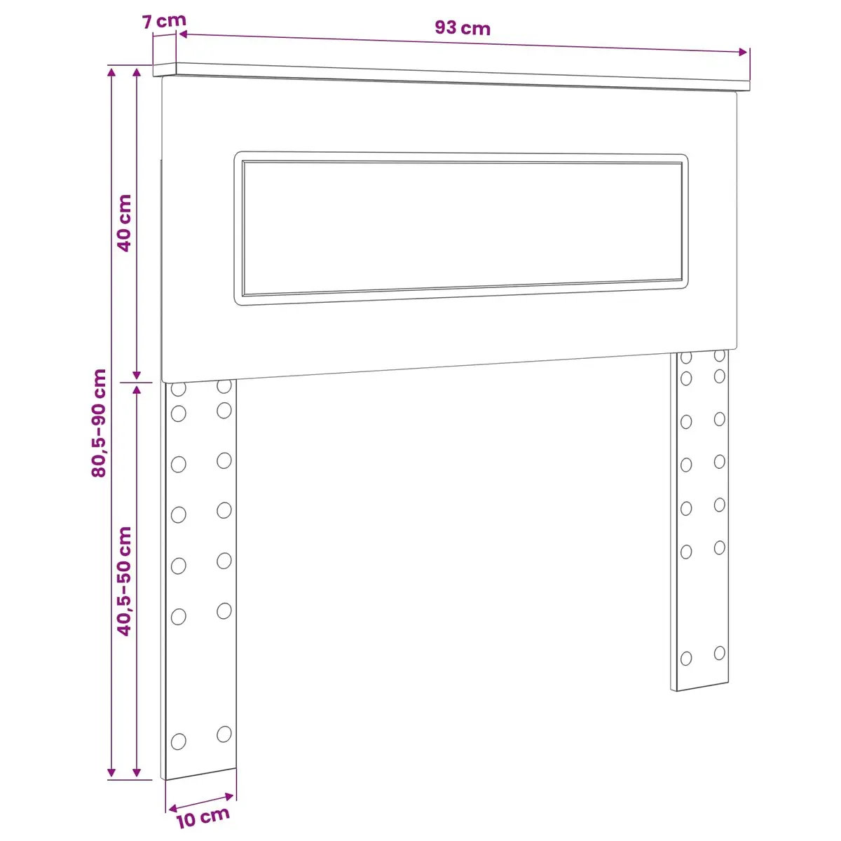 White Engineered Wood Headboard