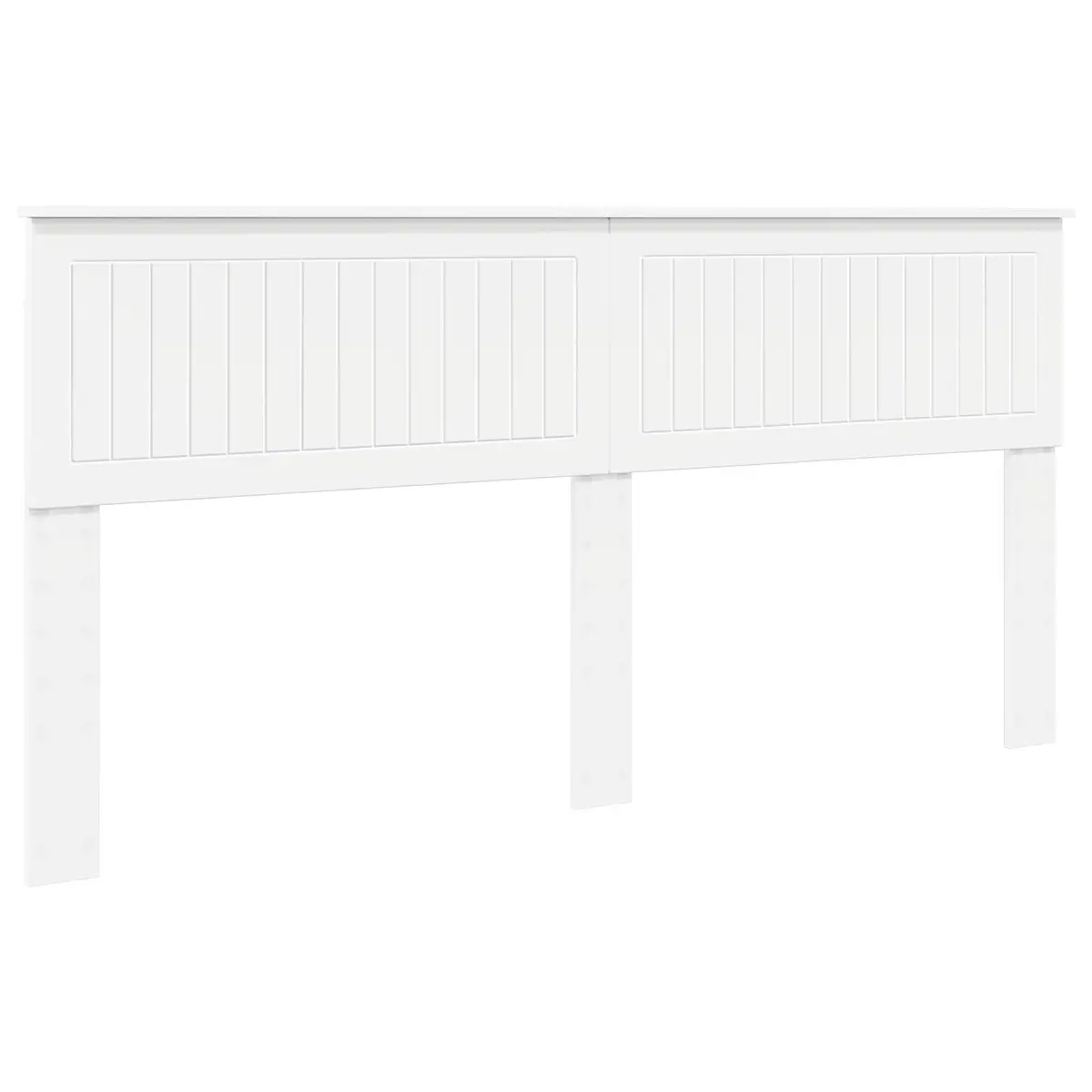 White Engineered Wood Headboard Modern Minimalist Bedroom Furniture Rectangular