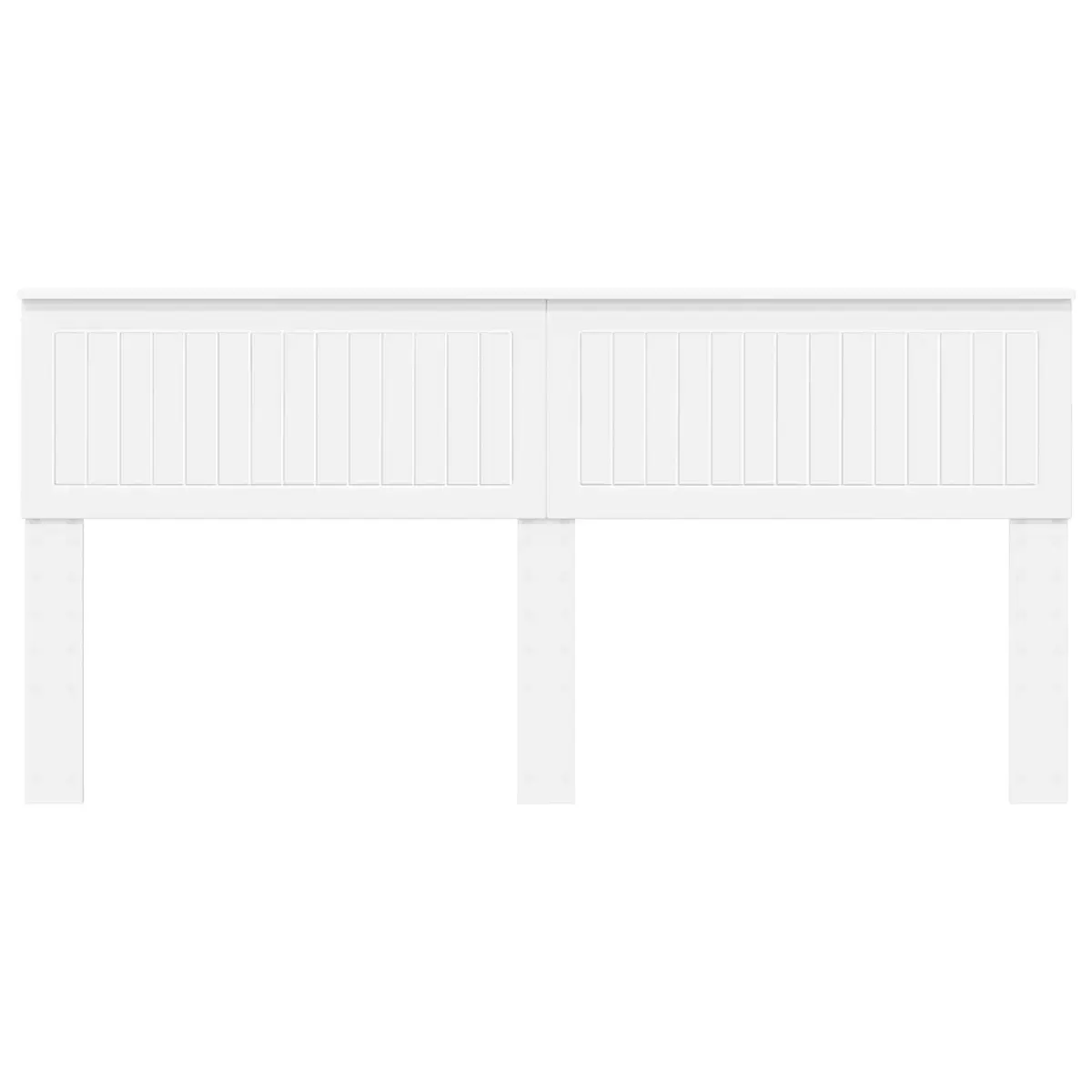White Engineered Wood Headboard Modern Minimalist Bedroom Furniture Rectangular