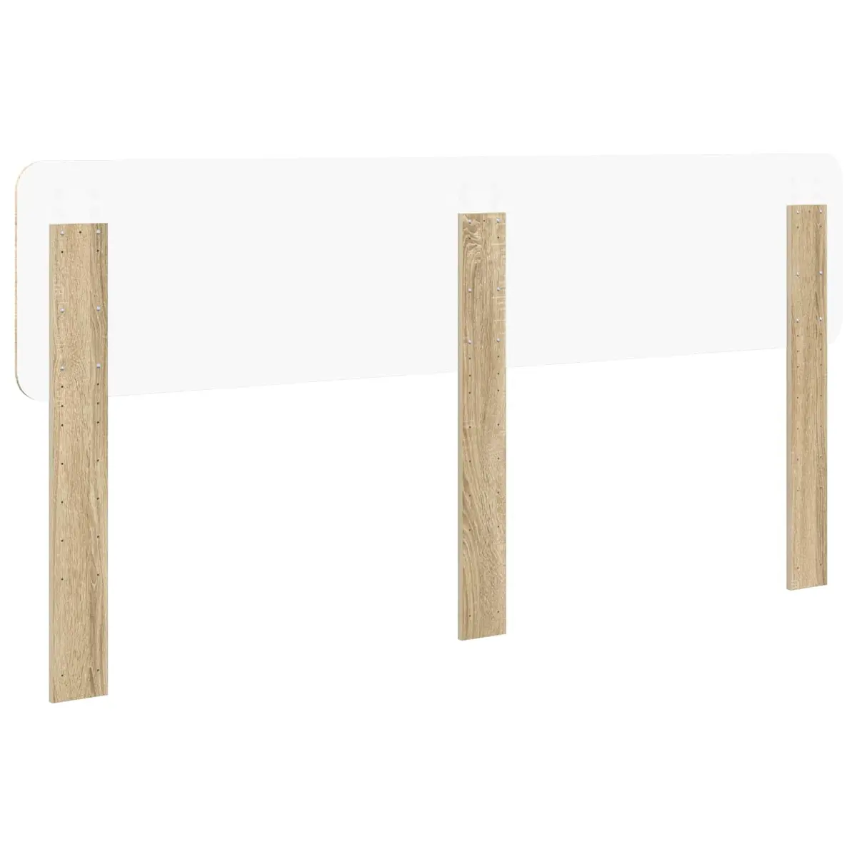 Modern Headboard Brown Engineered Wood Frame Bedroom Furniture Minimalist Design