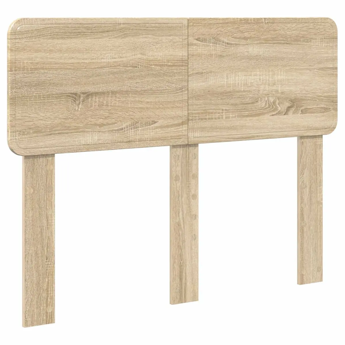 Modern Headboard Brown Engineered Wood Frame Bedroom Furniture Minimalist Design