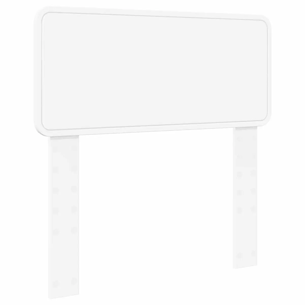 White Engineered Wood Headboard