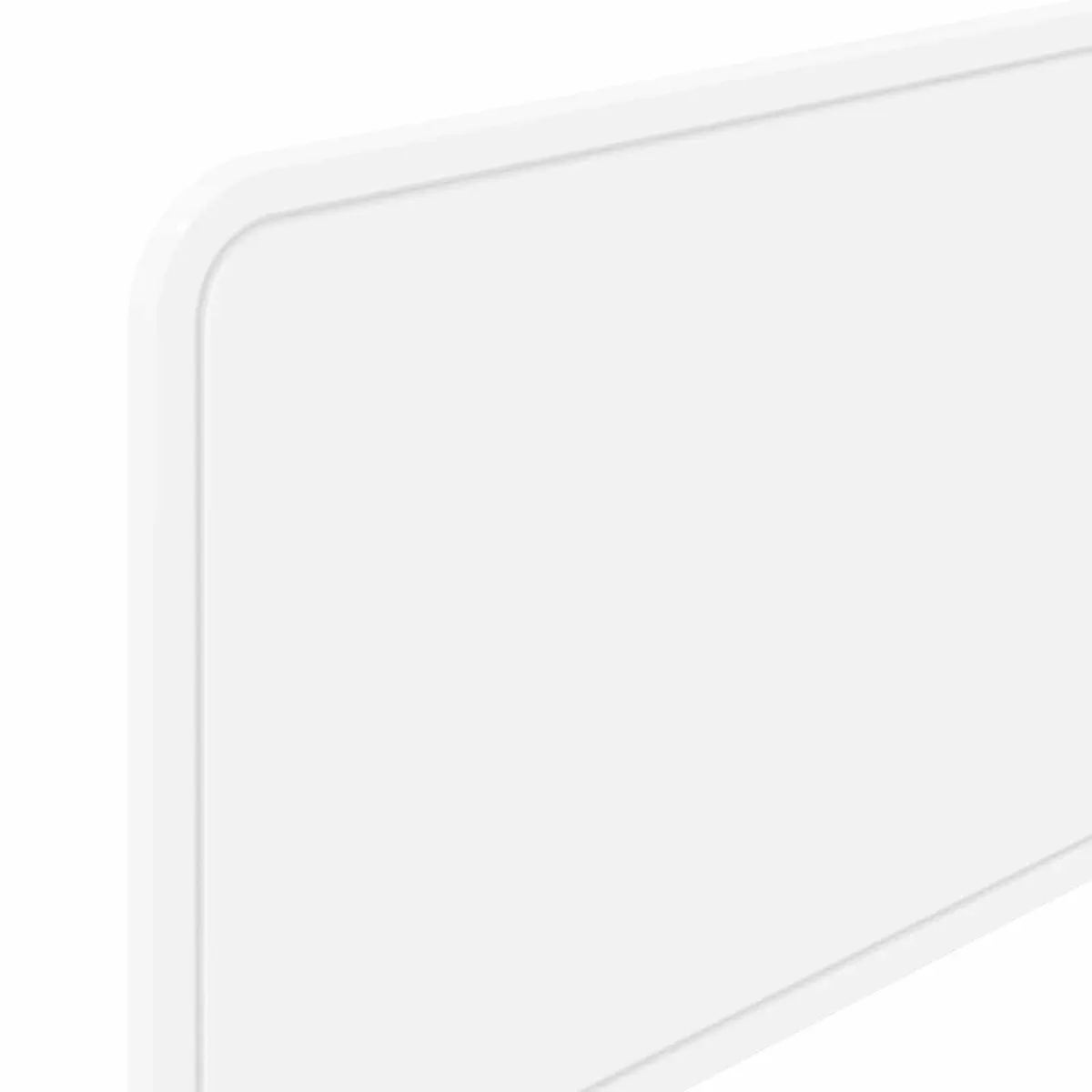White Engineered Wood Headboard