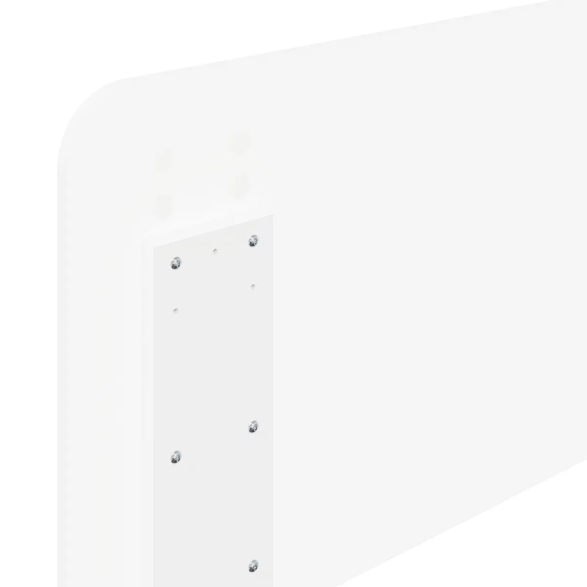 White Engineered Wood Headboard