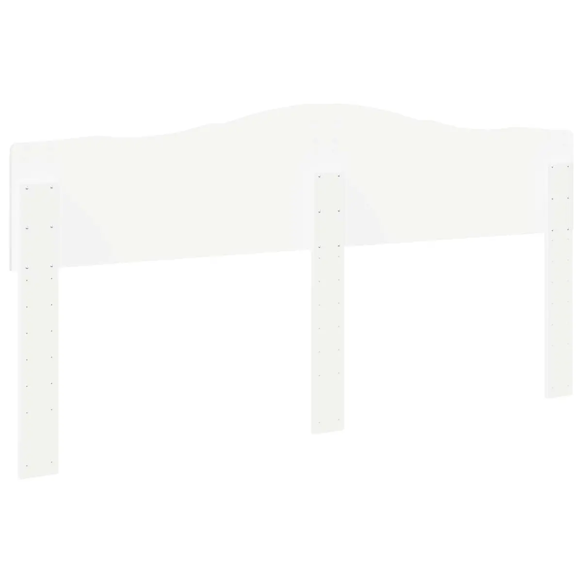 White Engineered Wood Headboard Modern Minimalist Bedroom Furniture Rectangular