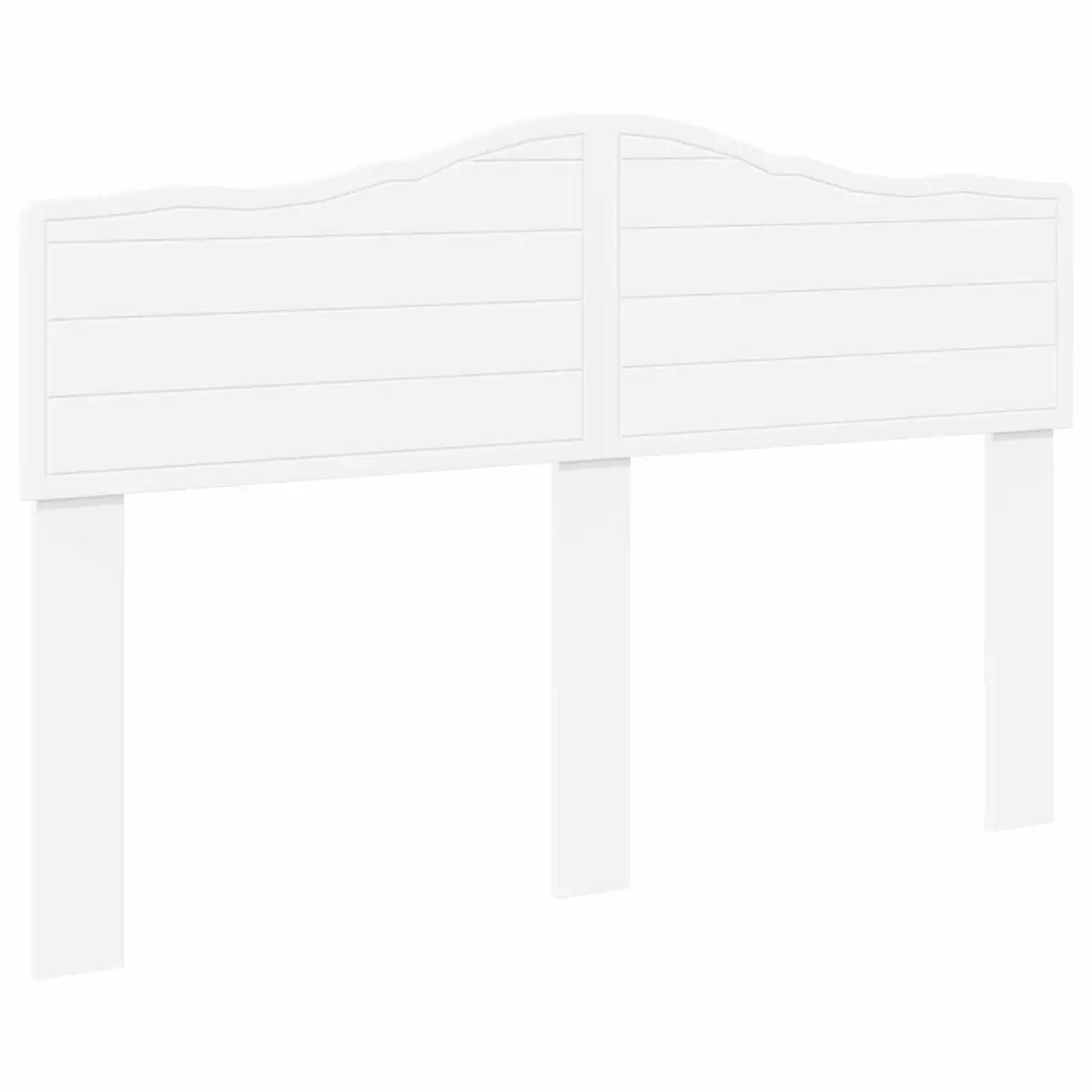 White Engineered Wood Headboard Modern Minimalist Bedroom Furniture Rectangular