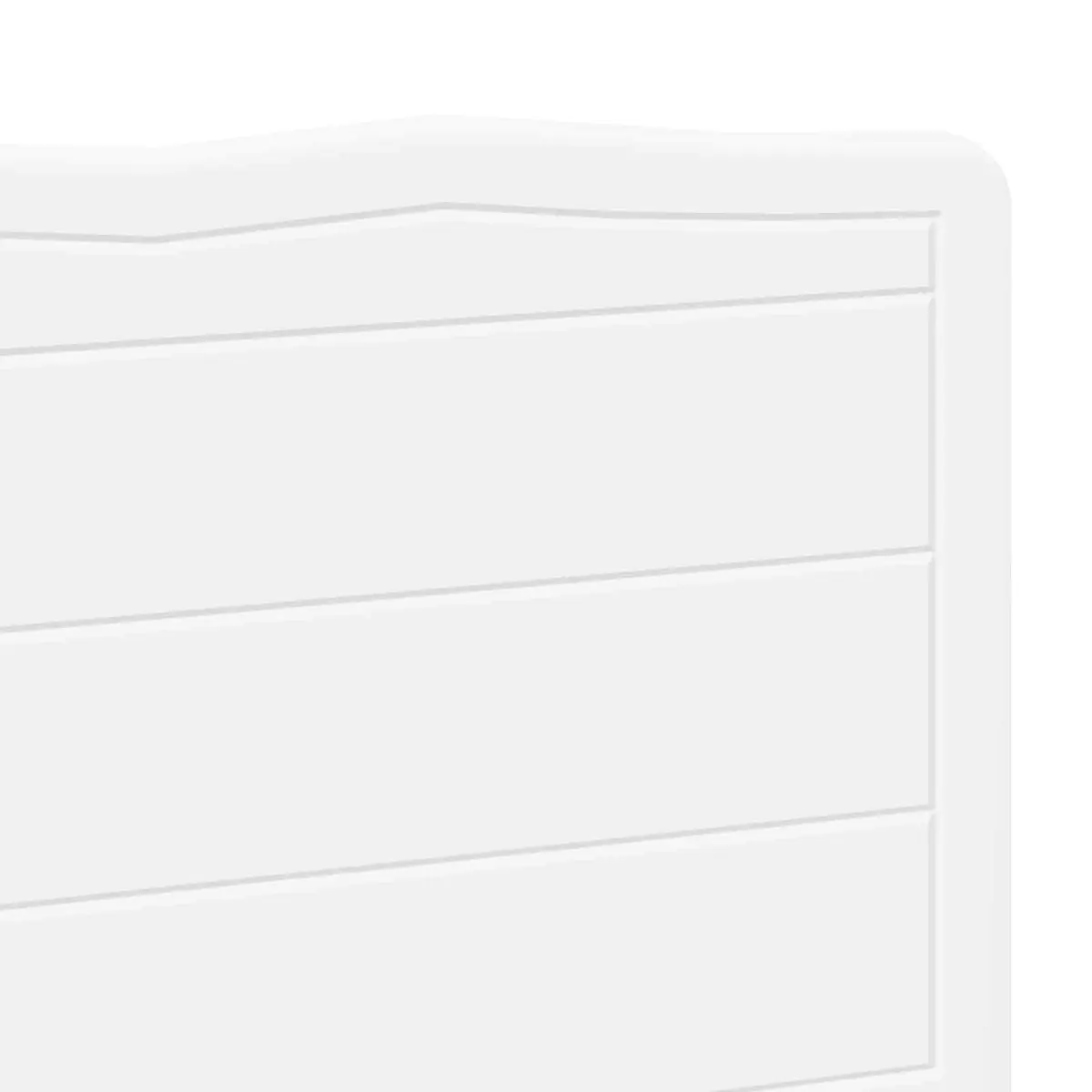 White Engineered Wood Headboard Modern Minimalist Bedroom Furniture Rectangular