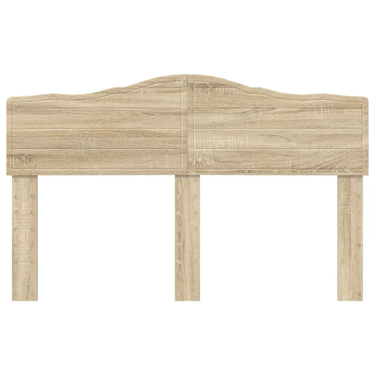 Brown Rectangular Engineered Wood Headboard